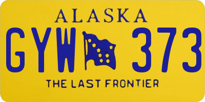 AK license plate GYW373
