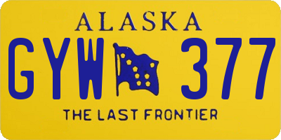 AK license plate GYW377