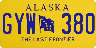AK license plate GYW380
