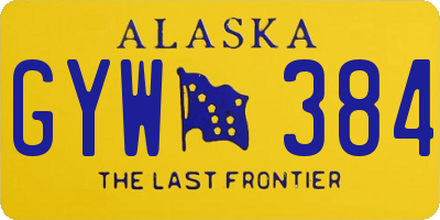AK license plate GYW384