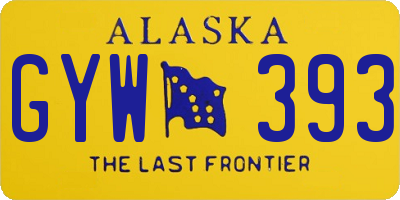 AK license plate GYW393