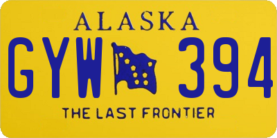 AK license plate GYW394
