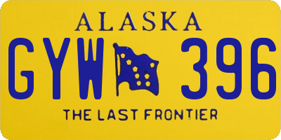 AK license plate GYW396