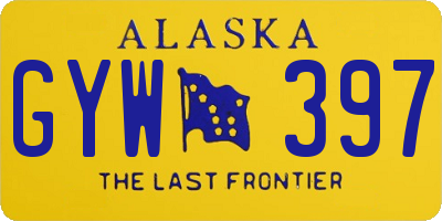 AK license plate GYW397
