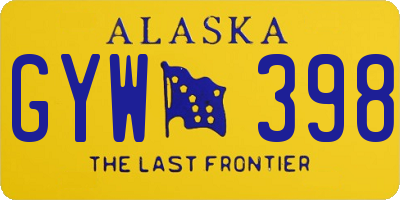 AK license plate GYW398