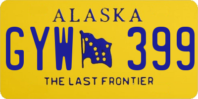 AK license plate GYW399