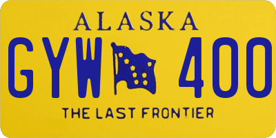 AK license plate GYW400