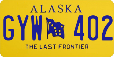 AK license plate GYW402