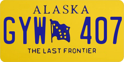 AK license plate GYW407