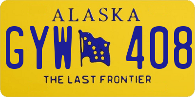 AK license plate GYW408