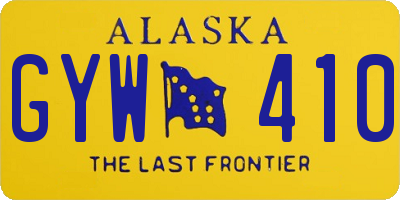 AK license plate GYW410