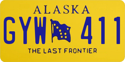 AK license plate GYW411