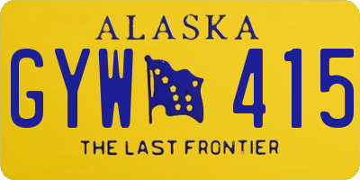 AK license plate GYW415