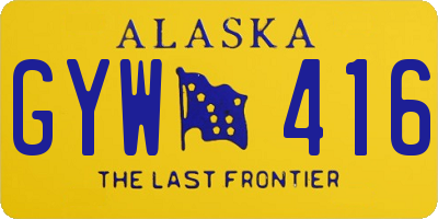 AK license plate GYW416