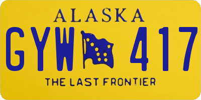 AK license plate GYW417