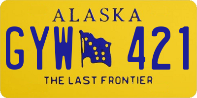 AK license plate GYW421