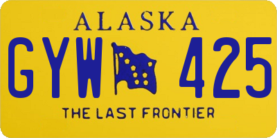 AK license plate GYW425