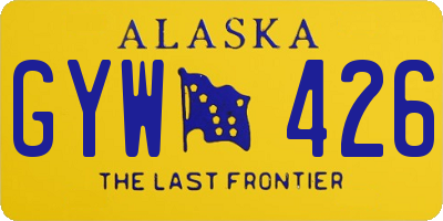 AK license plate GYW426