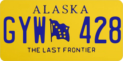 AK license plate GYW428