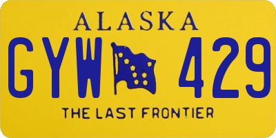 AK license plate GYW429