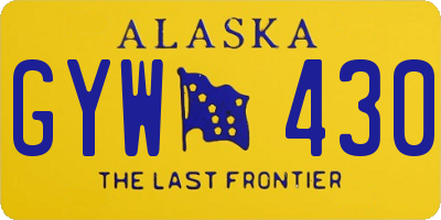 AK license plate GYW430