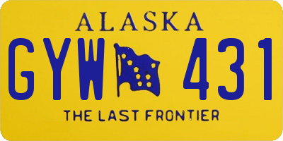 AK license plate GYW431