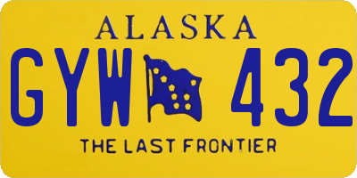 AK license plate GYW432