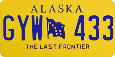 AK license plate GYW433