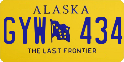 AK license plate GYW434