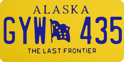 AK license plate GYW435