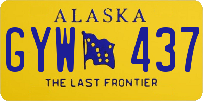 AK license plate GYW437