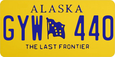 AK license plate GYW440