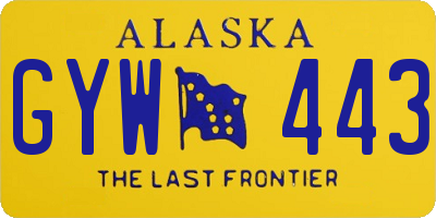 AK license plate GYW443