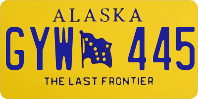 AK license plate GYW445