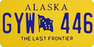 AK license plate GYW446