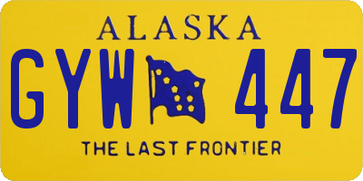 AK license plate GYW447