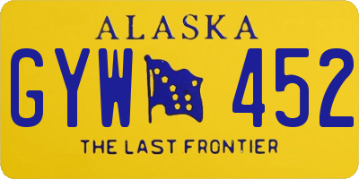AK license plate GYW452