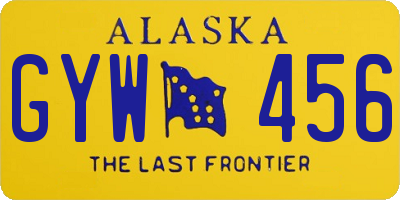AK license plate GYW456