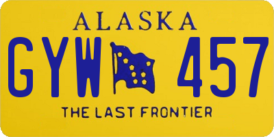 AK license plate GYW457