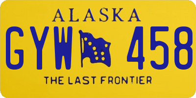 AK license plate GYW458