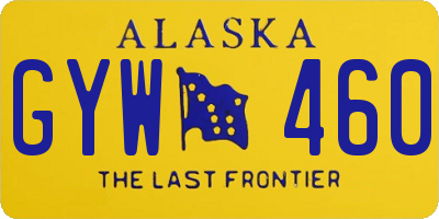 AK license plate GYW460