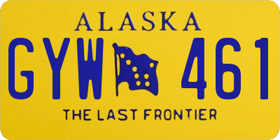 AK license plate GYW461