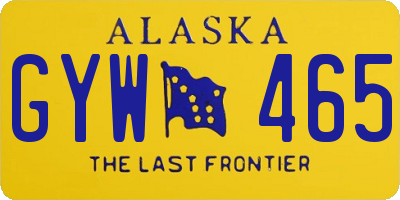 AK license plate GYW465