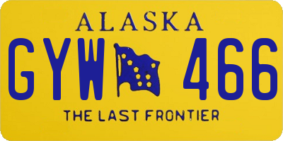 AK license plate GYW466