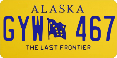 AK license plate GYW467