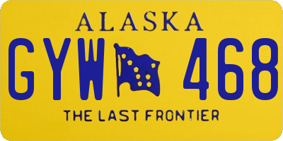 AK license plate GYW468