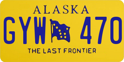 AK license plate GYW470