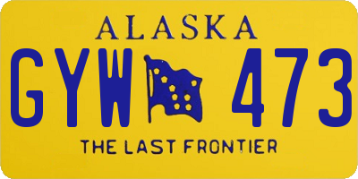 AK license plate GYW473