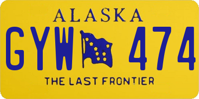 AK license plate GYW474