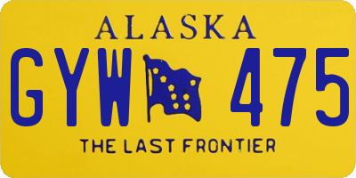 AK license plate GYW475
